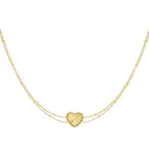 Ketting Lenora – goud stainless steel